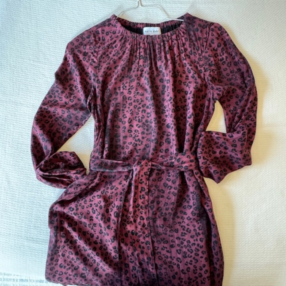 Bella Dahl Wildberry Leopard dress size S